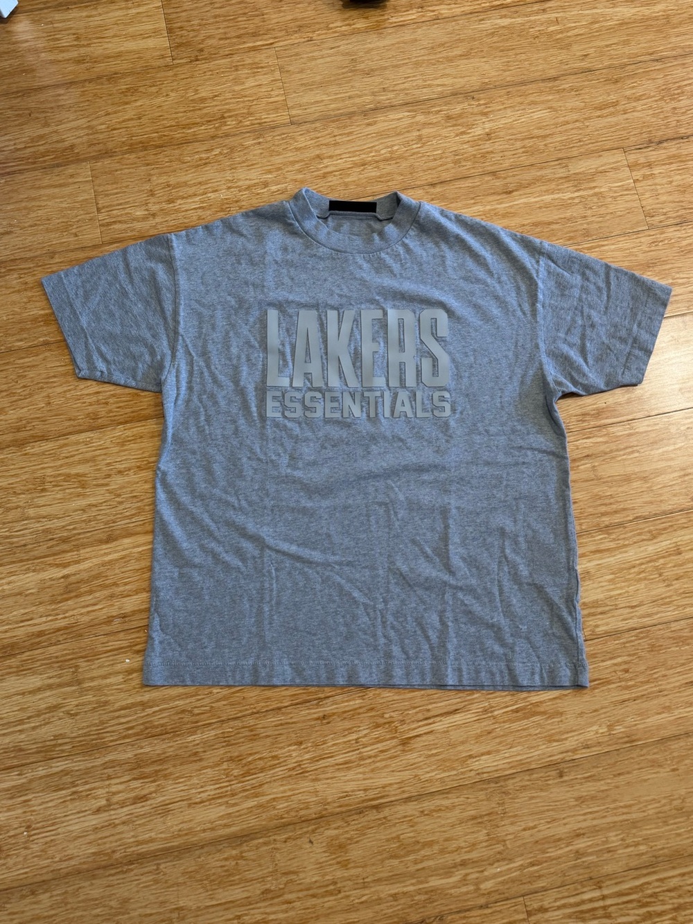 Gray NBA Los Angeles Lakers Essentials Fear of God cotton t-shirt